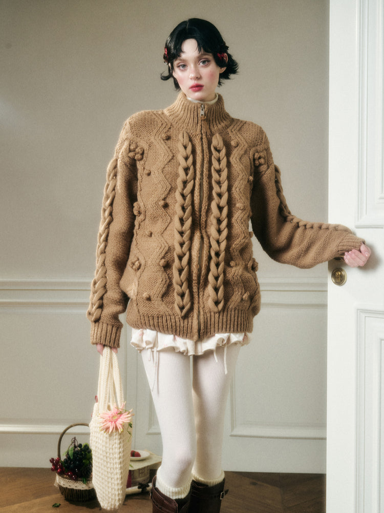 Wool Blend Cream Cloud Coat