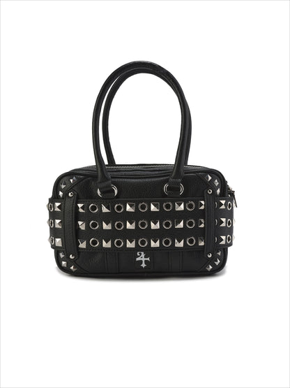 Punk Studded Embroidered Tote Bag
