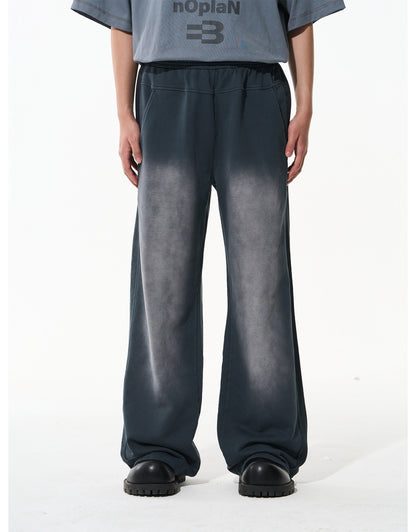 Washed Gradient Pure Cotton Relaxed Sweatpants