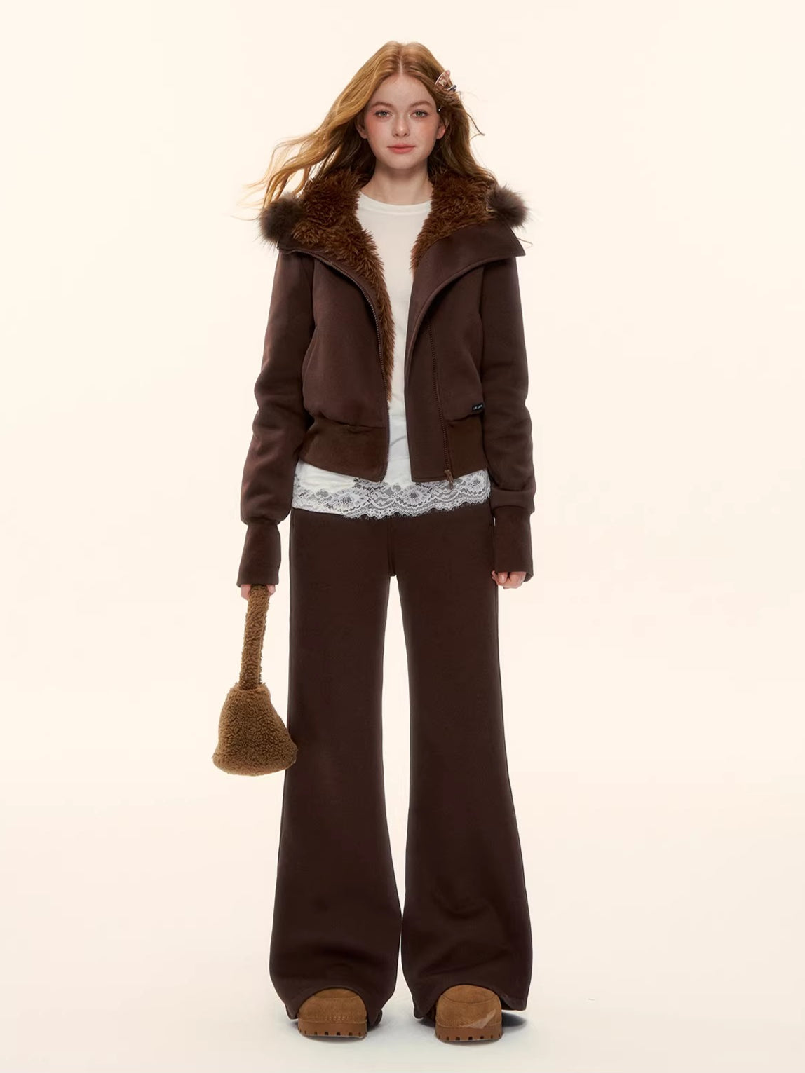 High-Waist Flared Lounge Pants