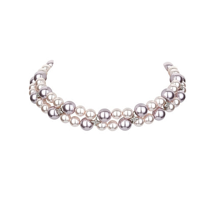 Double Layer Pearl Choker Necklace