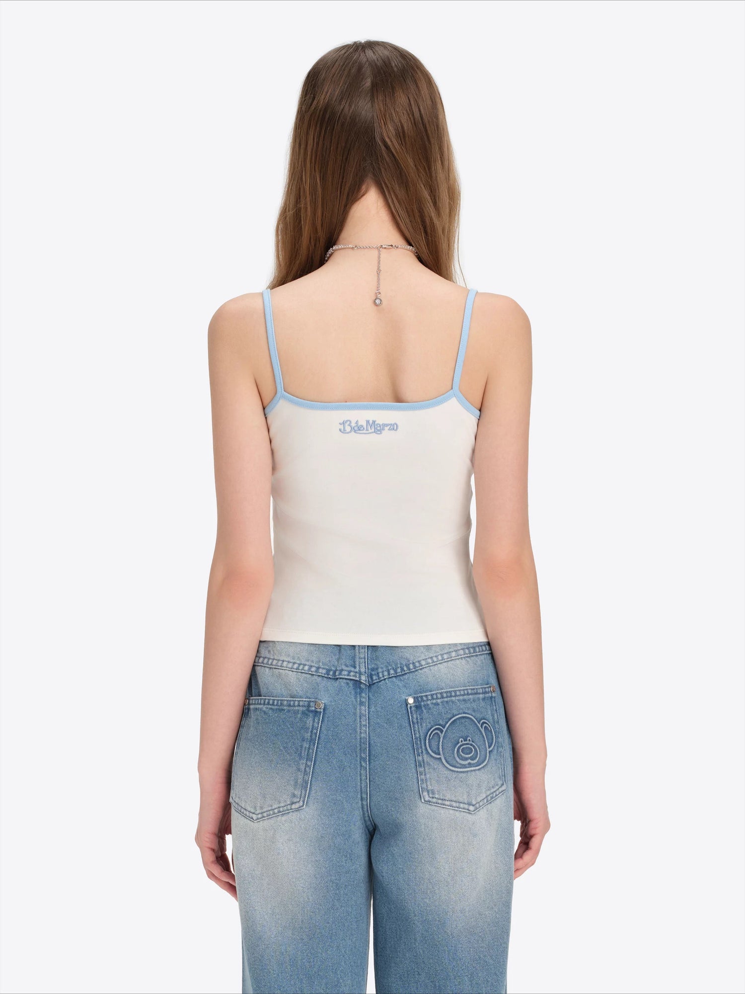Butterfly Bear Print Cropped Camisole