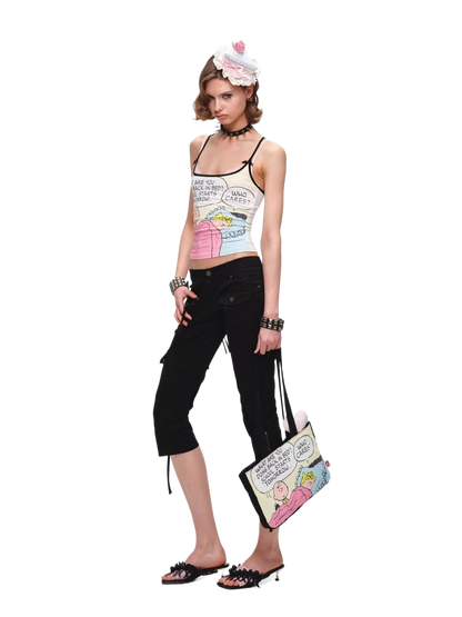 Snoopy Graphic Quilted Shoulder Bag
