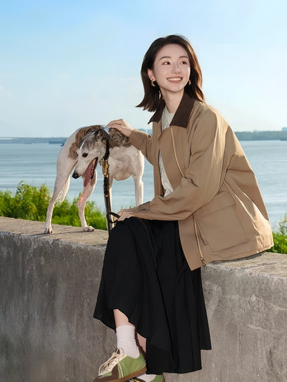Refined Wool-Blend Short Jacket