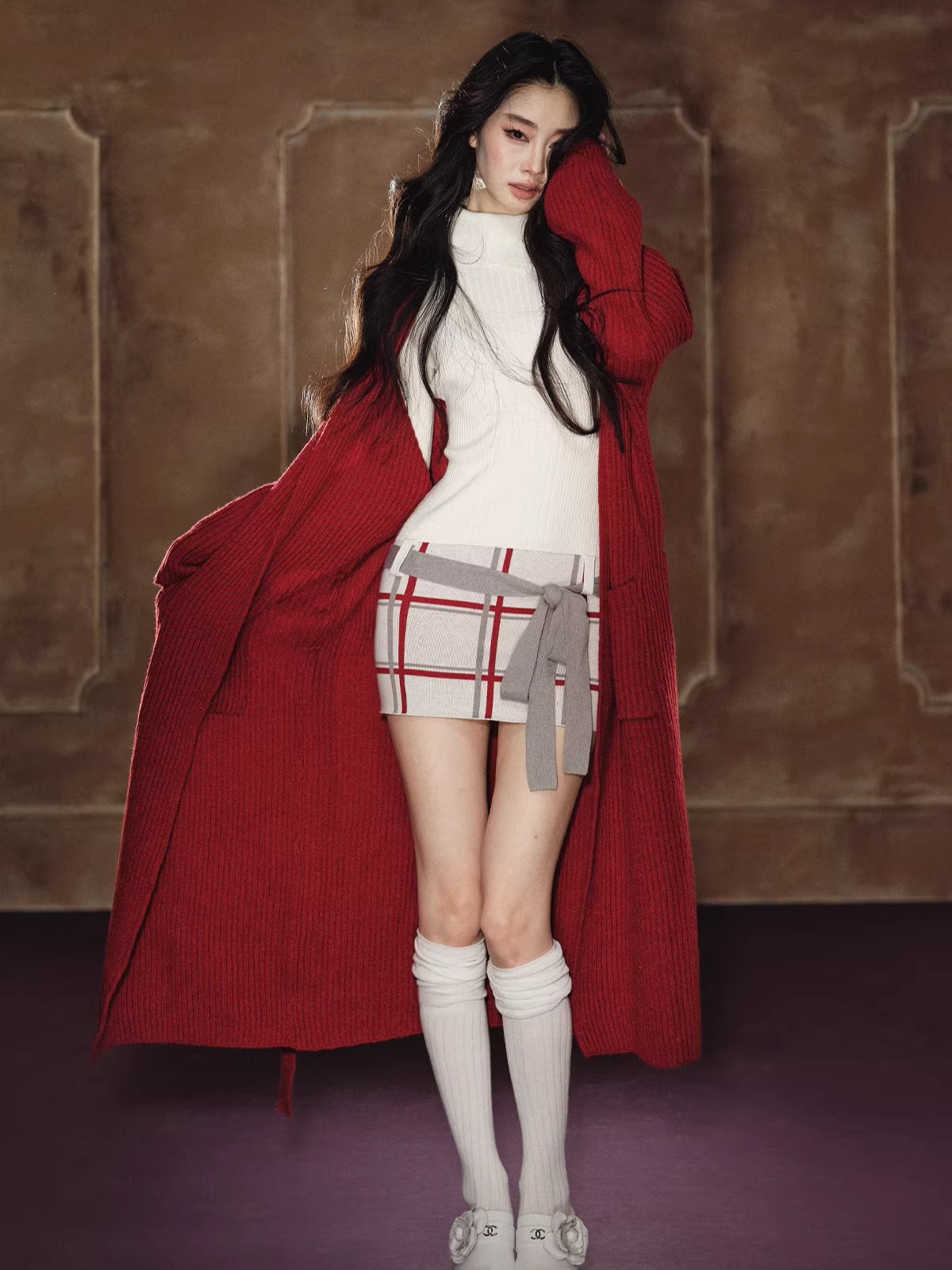 Oversized Wool Knit Overcoat