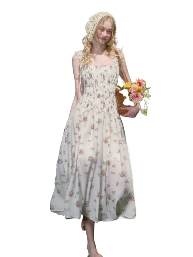 Group of Universe French Relaxed Old Money Floral Long Dress Group of Universe French Relaxed Old Money Floral Long Dress