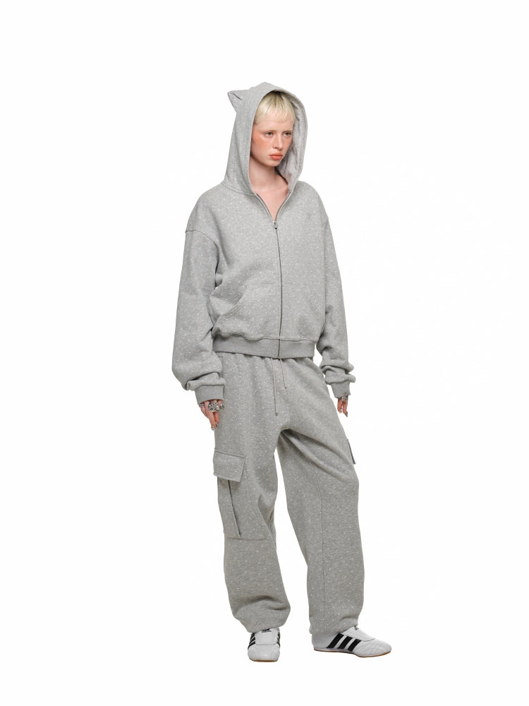 Cat Paw Cargo Long Sweatpants