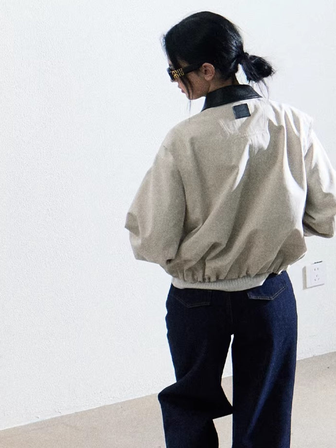 Vintage Intellectual-Style Relaxed Short Jacket