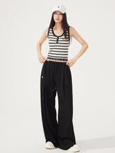 U-neck Striped Knitted Vest - CHINASQUAD
