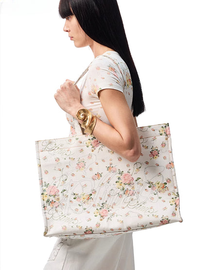 Floral-Printed Tote Bag