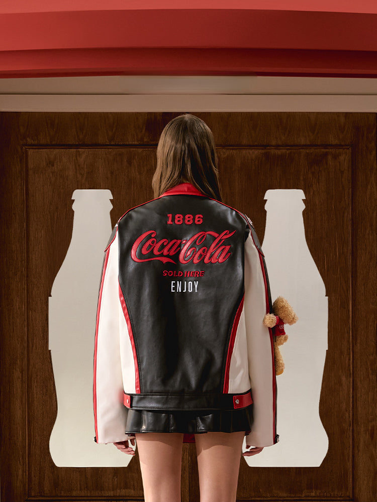 13DE MARZO Coca-cola Racing Leather Jacket – CHINASQUAD 13DE MARZO Coca-cola Racing Leather Jacket – CHINASQUAD