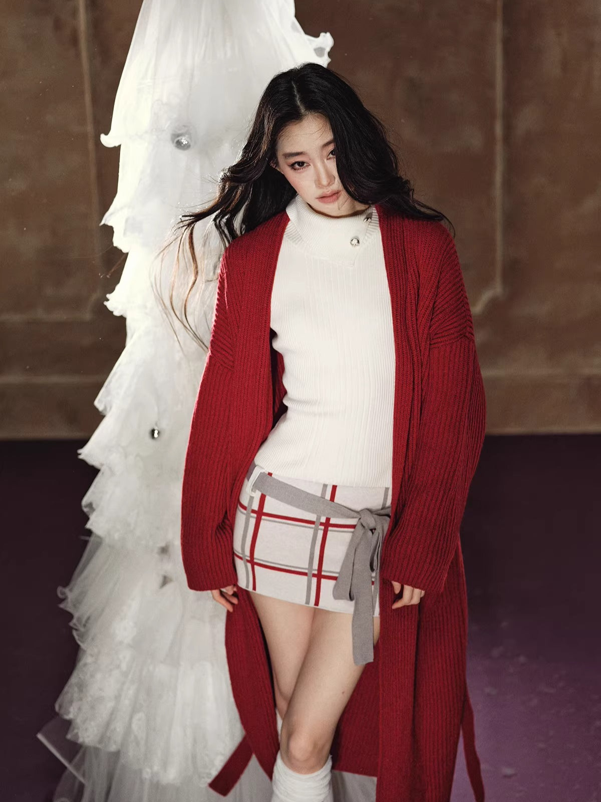 Oversized Wool Knit Overcoat