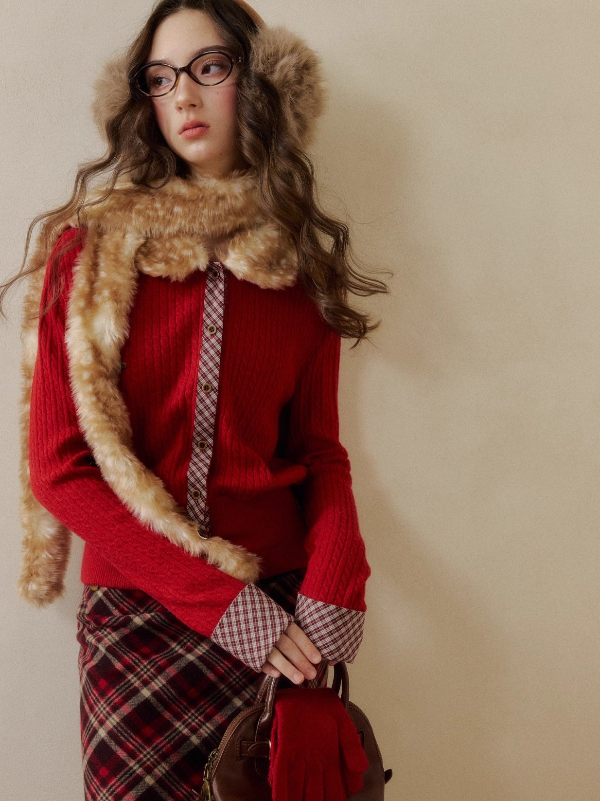 Fuzzy Bambi-Inspired Faux Fur Scarf