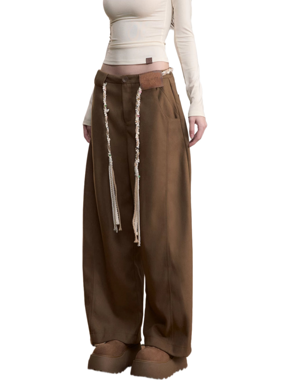 Relaxed-Fit Curved Blade Pants