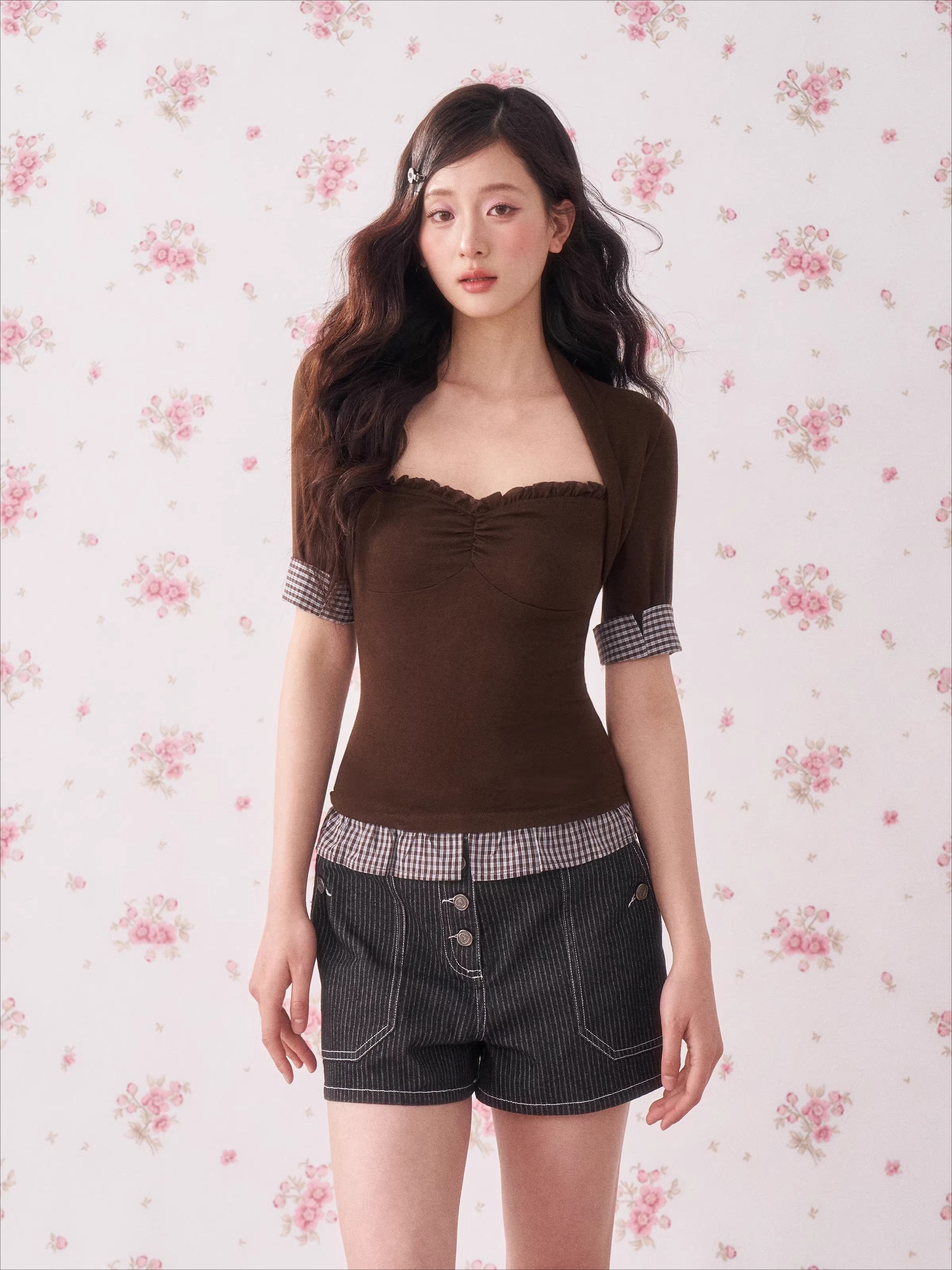 Vintage Square-Neck Wool-Blend T-Shirt