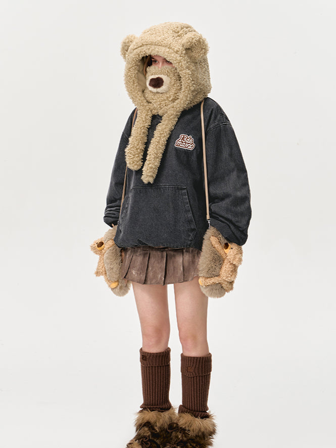 Bear Set Padded Hoodie