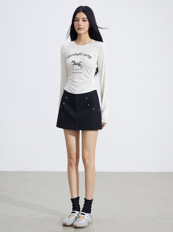 A-Line Utility Mini Skirt