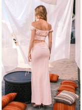 Selene One-shoulder Fishbone Top & Skirt Set - CHINASQUAD
