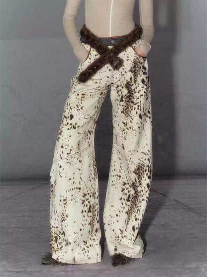 Retro Faux-Fur Waist Belt