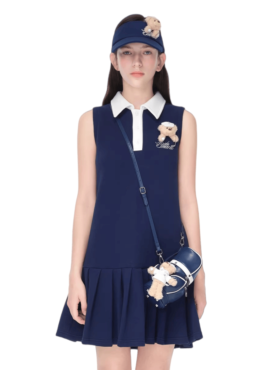 golf mini dress Putt Putt Mini Dress, in White Rib