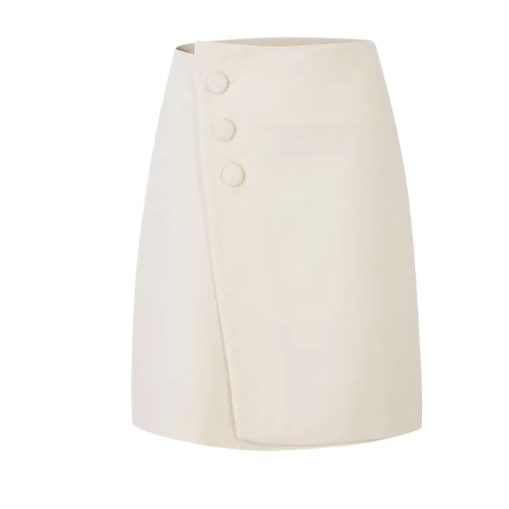 Fluffy Wool-Blend Knit Skirt