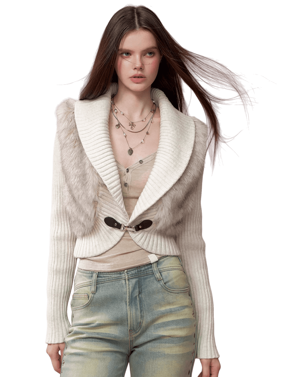 Heavyweight Knit Cropped Jacket