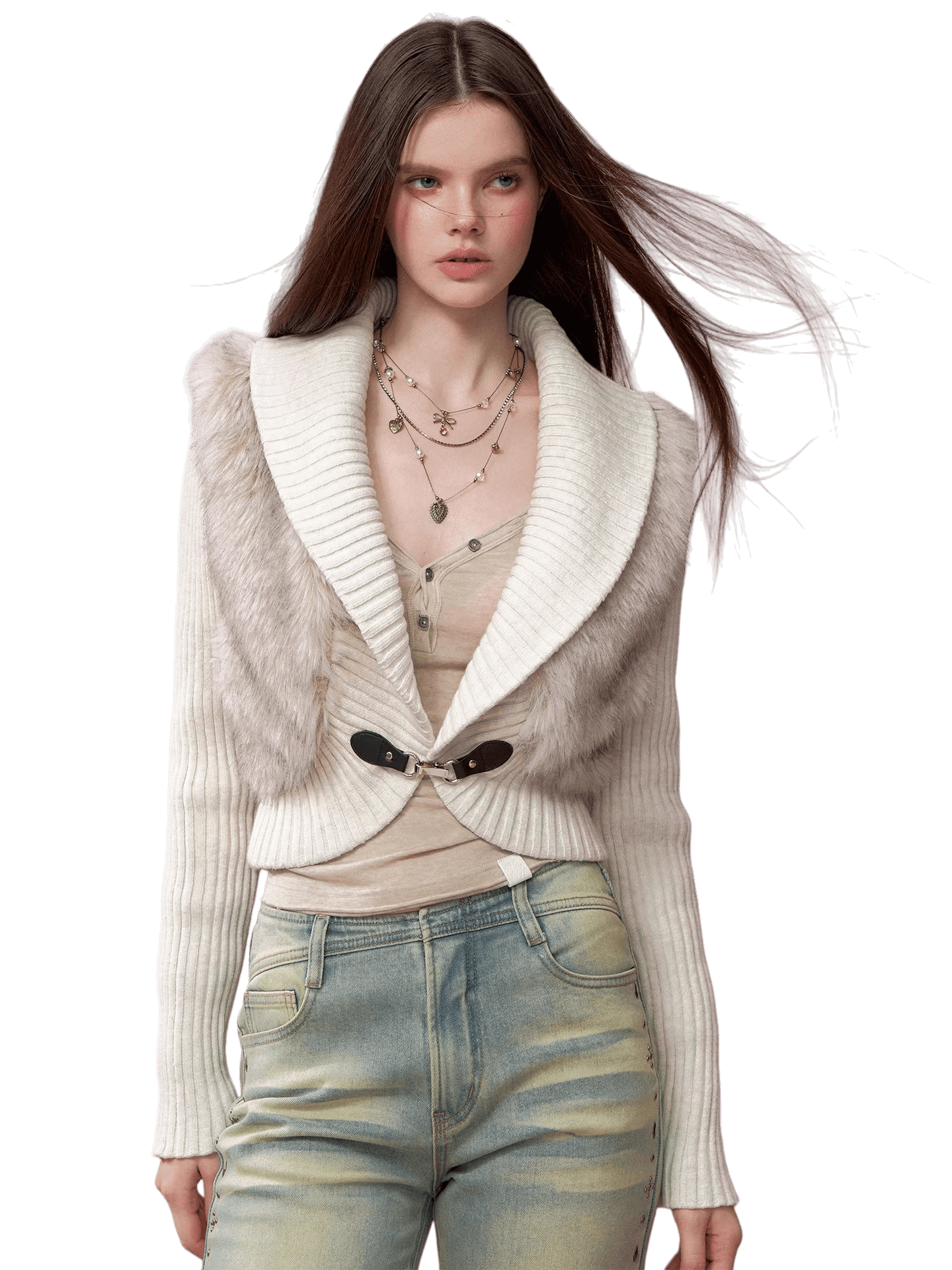 Heavyweight Knit Cropped Jacket