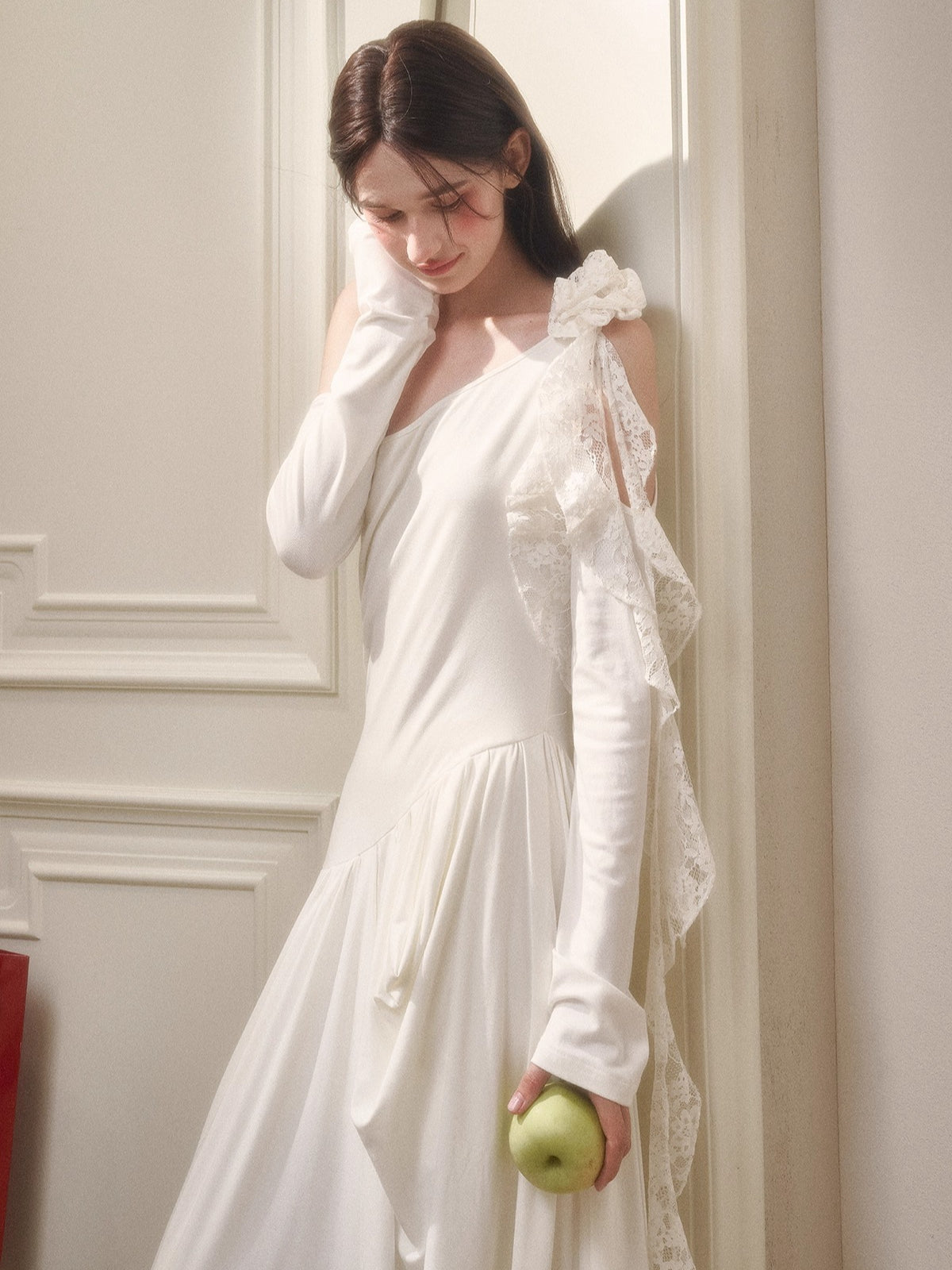 Hot Milk Off-Shoulder Knit Maxi Dress