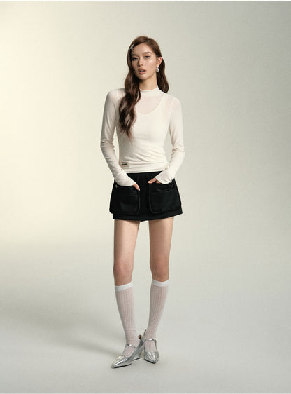 White &amp; Khaki  2-in-1 Wool sweater - CHINASQUAD