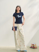 Print Dog Embroidered Tee - CHINASQUAD