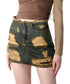 Denim Blue Dual-layered Mini Skirt - CHINASQUAD