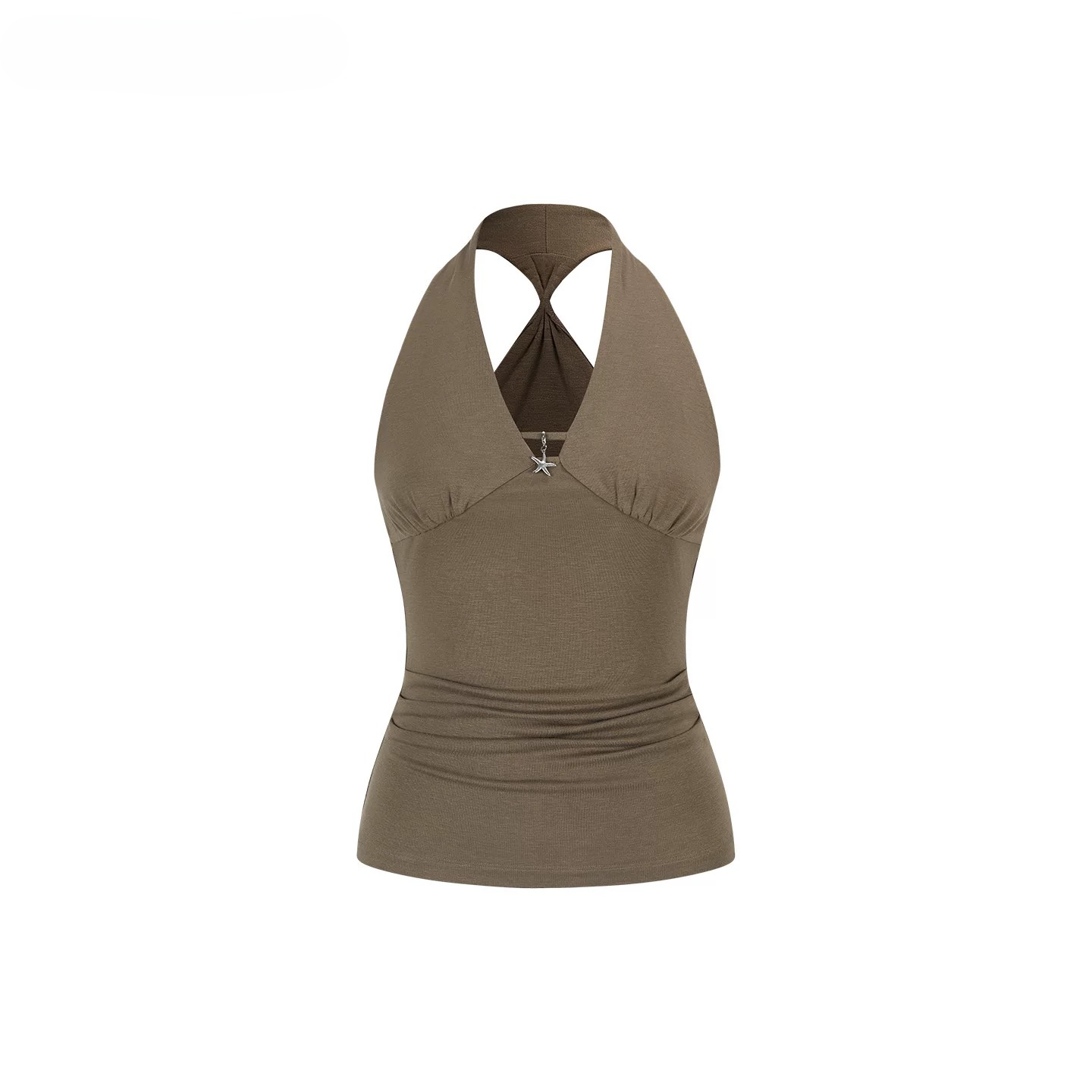 Starfish Pendant Halter Slim-Fit Tank Top