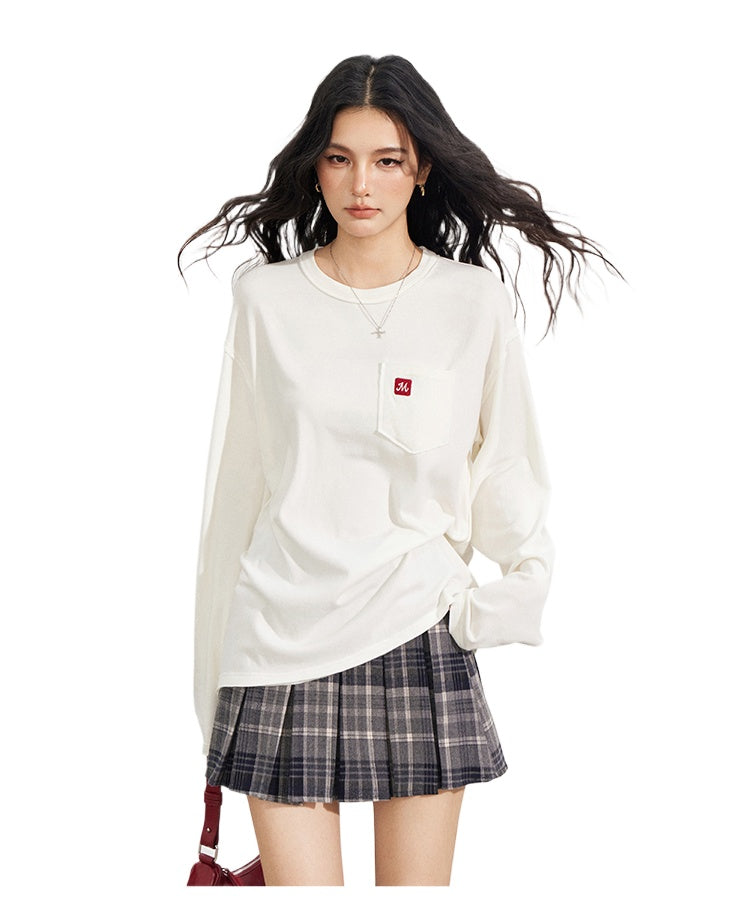 Embroidered Raw Edge T-shirt