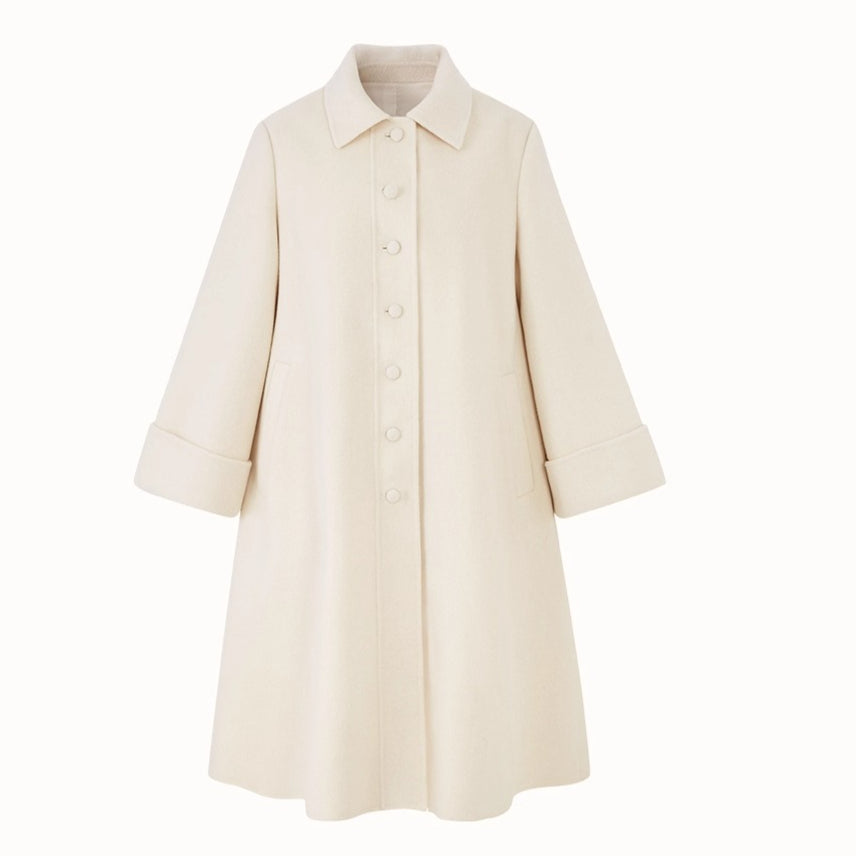 Playful Winter 100% Wool Cape Coat