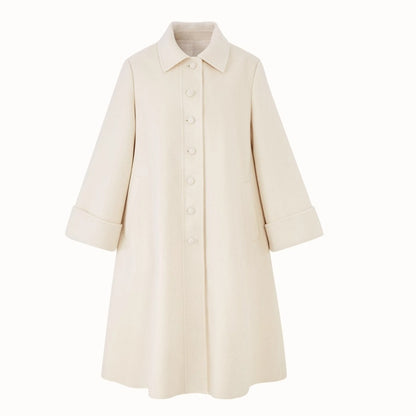 Playful Winter 100% Wool Cape Coat