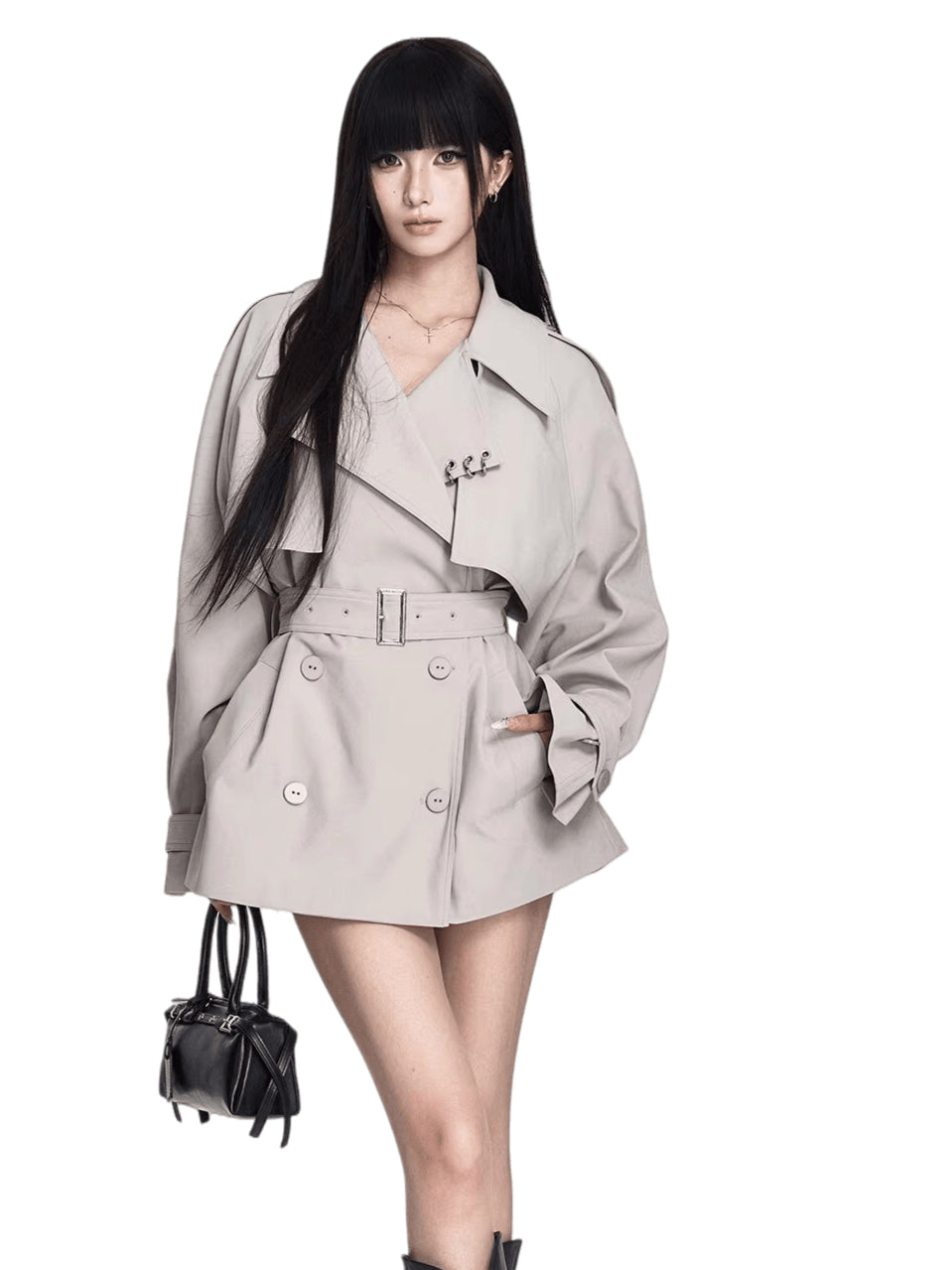 Archive Cropped British-Style Trench Coat