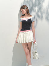 Off-shoulder Fake Three-piece Asymmetric Shoulder T - shirt - CHINASQUAD