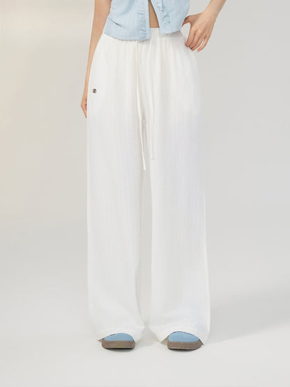 Cool and Drapey Ice Silk Wide-Leg Pants - CHINASQUAD