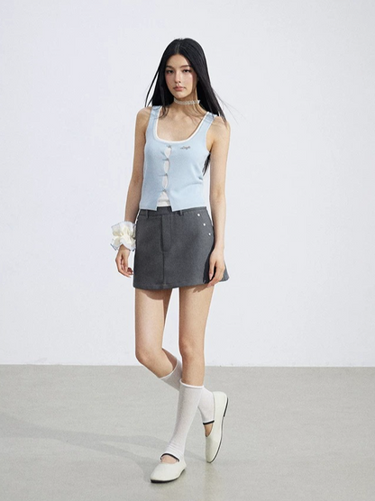 Layered Illusion Knit U-Neck Tank Top