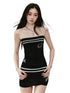 Contrast Color Knitted Bandeau Top & Shorts Set - CHINASQUAD