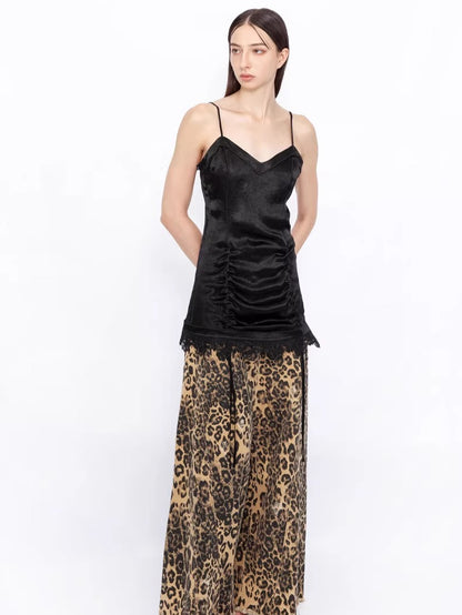 Deconstructed Wide-Leg Denim Jeans