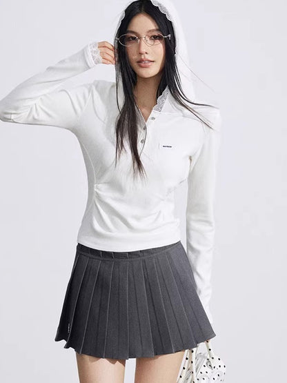 Pleated Layered Mini Skirt