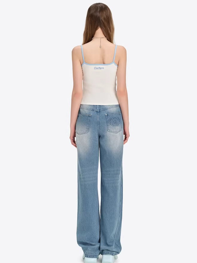 Butterfly Bear Print Cropped Camisole