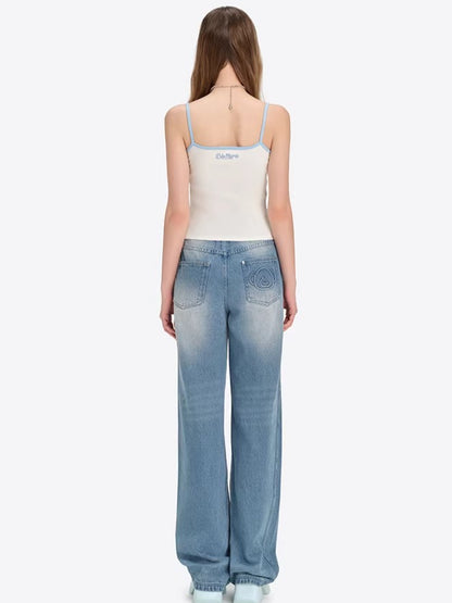 Butterfly Bear Print Cropped Camisole