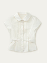 Waist Cinching Bow-Designed Shirt - CHINASQUAD