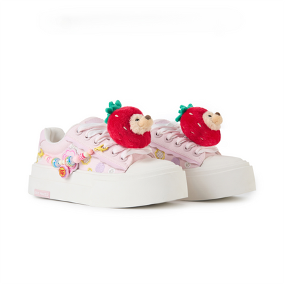 Candy Bear Platform Canvas Sneakers