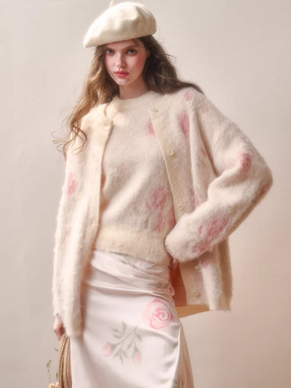 Merino Wool-Blend Knit Jacket