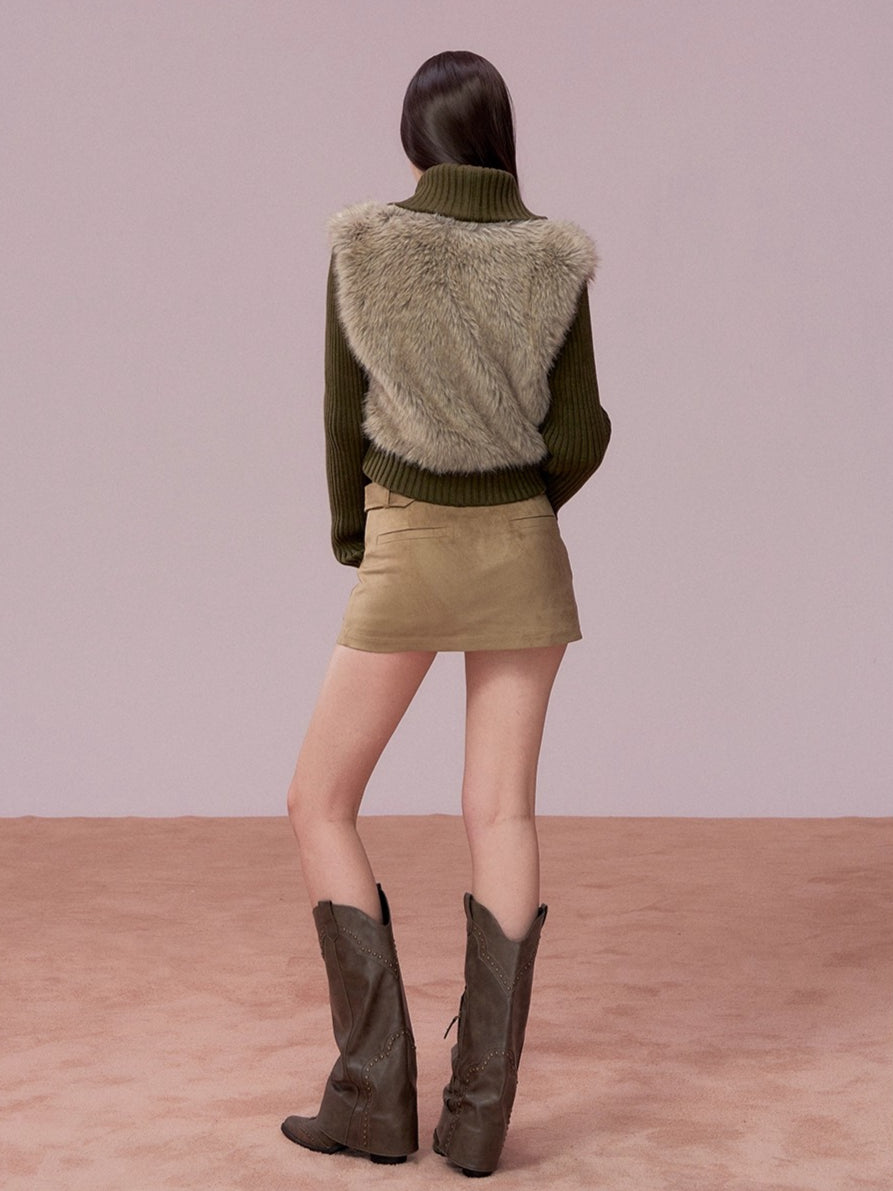 Heavyweight Knit Cropped Jacket