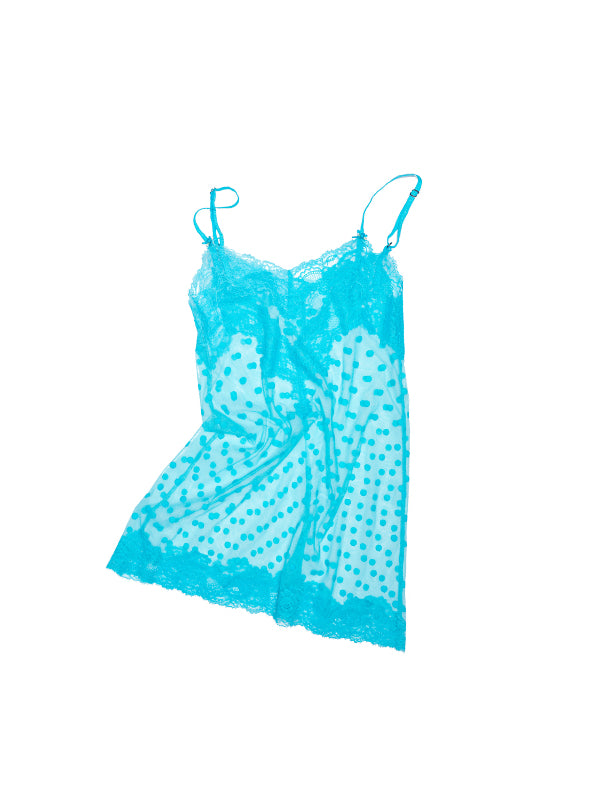 Polka Dot Lace Slip Dress