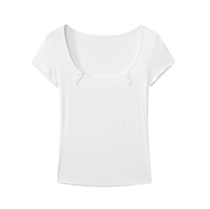 U-Neck Button Tee